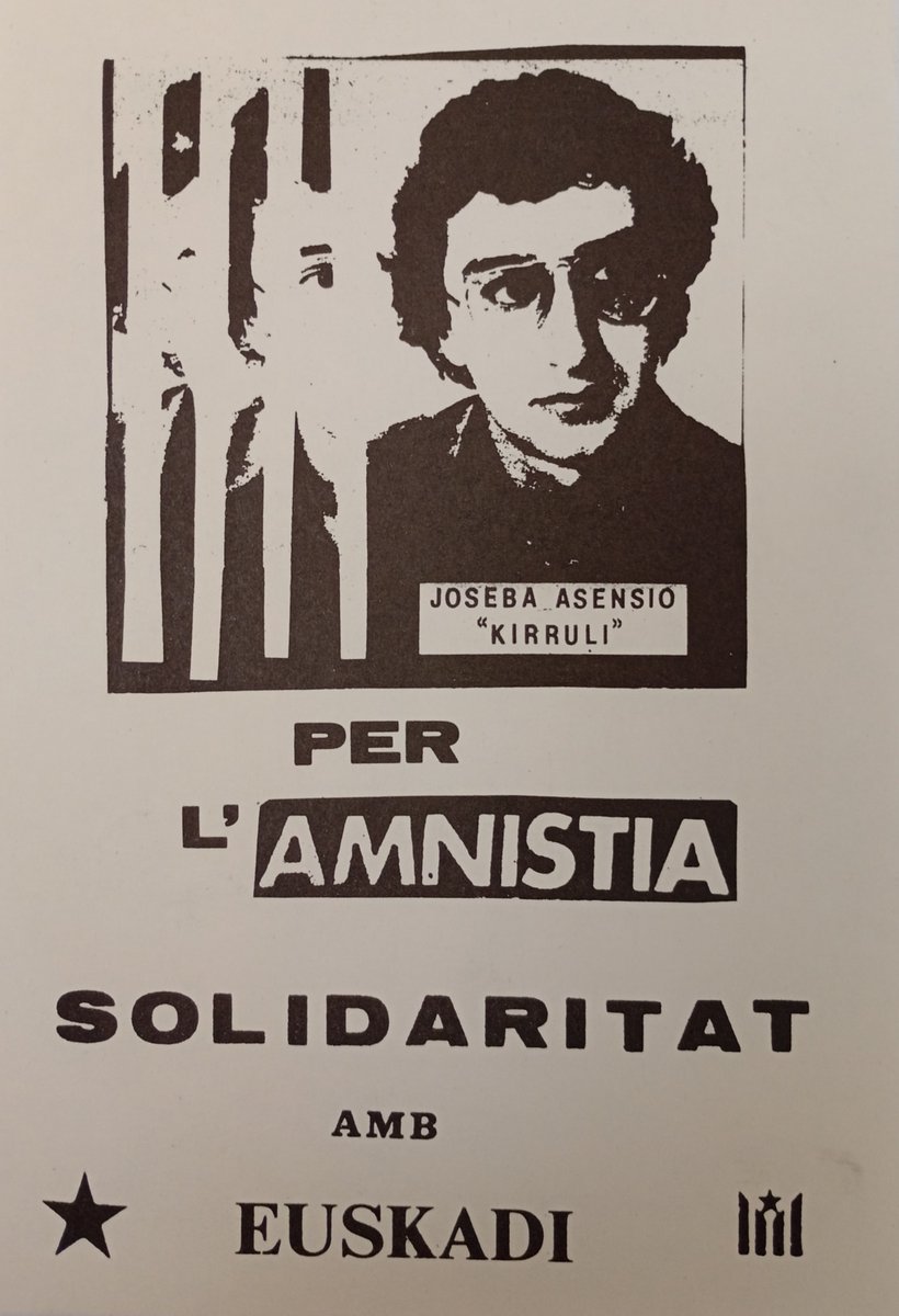 CataSicilia's tweet photo. 40 aniversari de la mort del militant independentista basc Joseba Asensio "Kirruli" a la presó d'extermini d'Herrera de la Mancha. Catalunya sempre solidària amb el poble basc i  contra la repressió. #memoriaindependentista #solidaritatinternacional https://t.co/uyF52Ai8Fz