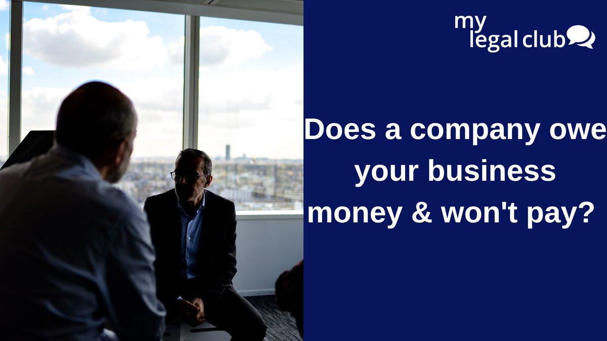 MyLegalClub's tweet photo. Does a company owe your business money and will not pay? Our panel of highly experienced solicitors will offer advice and assistance in every type of dispute and claim. Request a no-obligation consultation today: https://t.co/dhe6IN4WMY https://t.co/uvtAsjtgNz