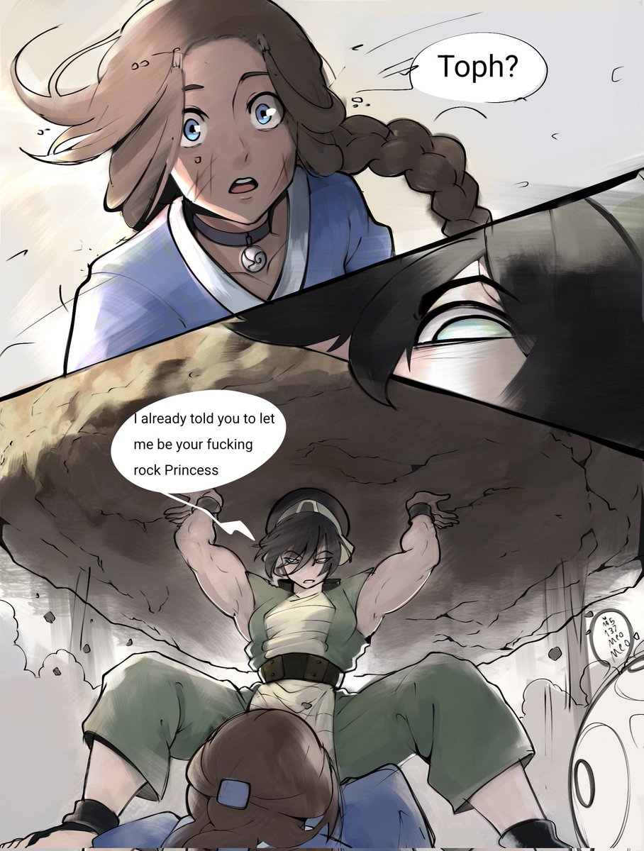 MeoMeo137145's tweet photo. Let me be your rock
#AvatarTheLastAirbender #ATLA #katoph #toph #katara #yuri https://t.co/SmvuY6tOis