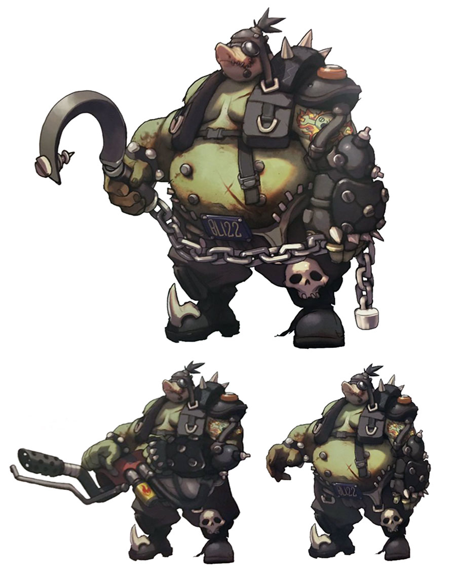 creativeuncut's tweet photo. Junkrat and Roadhog character designs from Overwatch.        

More art from the game: https://t.co/Cezu8rRggP https://t.co/Dy8pYhj4ZW