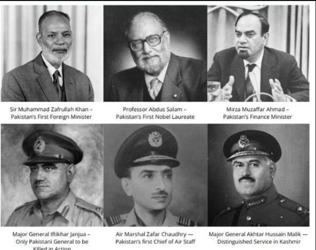 BrettPetter's tweet photo. -Sir Zafrullah Khan – #Pakistan’s First Foreign Minister
-Professor Abdus Salam – #Pakistan’s First Nobel Laureate
-Mirza Muzaffar Ahmad – #Pakistan’s Finance Minister
-Air Marshal Zafar Chaudhry – #Pakistan’s First Chief of Air Staff

All of them were #Ahmadis.
@Fareeha786 1/ https://t.co/ZKhJK0r2GL