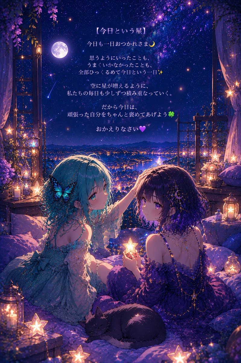 今日という星】 今日も一日おつかれさま🌙 思うようにいったことも