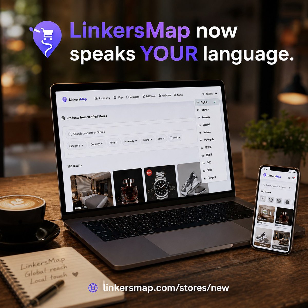 TorvenInterlink's tweet photo. Hey business owners! 👋
LinkersMap now speaks YOUR language.

List your shop, reach millions of real InterLink users, and get verified.

Soon you'll accept $ITL payments too.

👉 Join now at your own pace: https://t.co/hAg8u8LALl

@Dr_Picoin
@LinkersMap

#LinkersMap #LMP
#ITL https://t.co/fX417w1f53