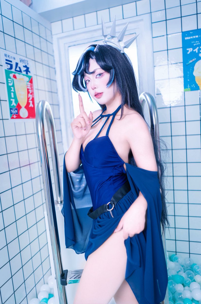 muchi3l's tweet photo. Kurumi in Swimsuit🫧🌊 
Cr design; @Jwoomycorn 

 #ヴァンガード #コスプレ #cardfightvanguard #Vangaurd https://t.co/0JJ5QcIuK4