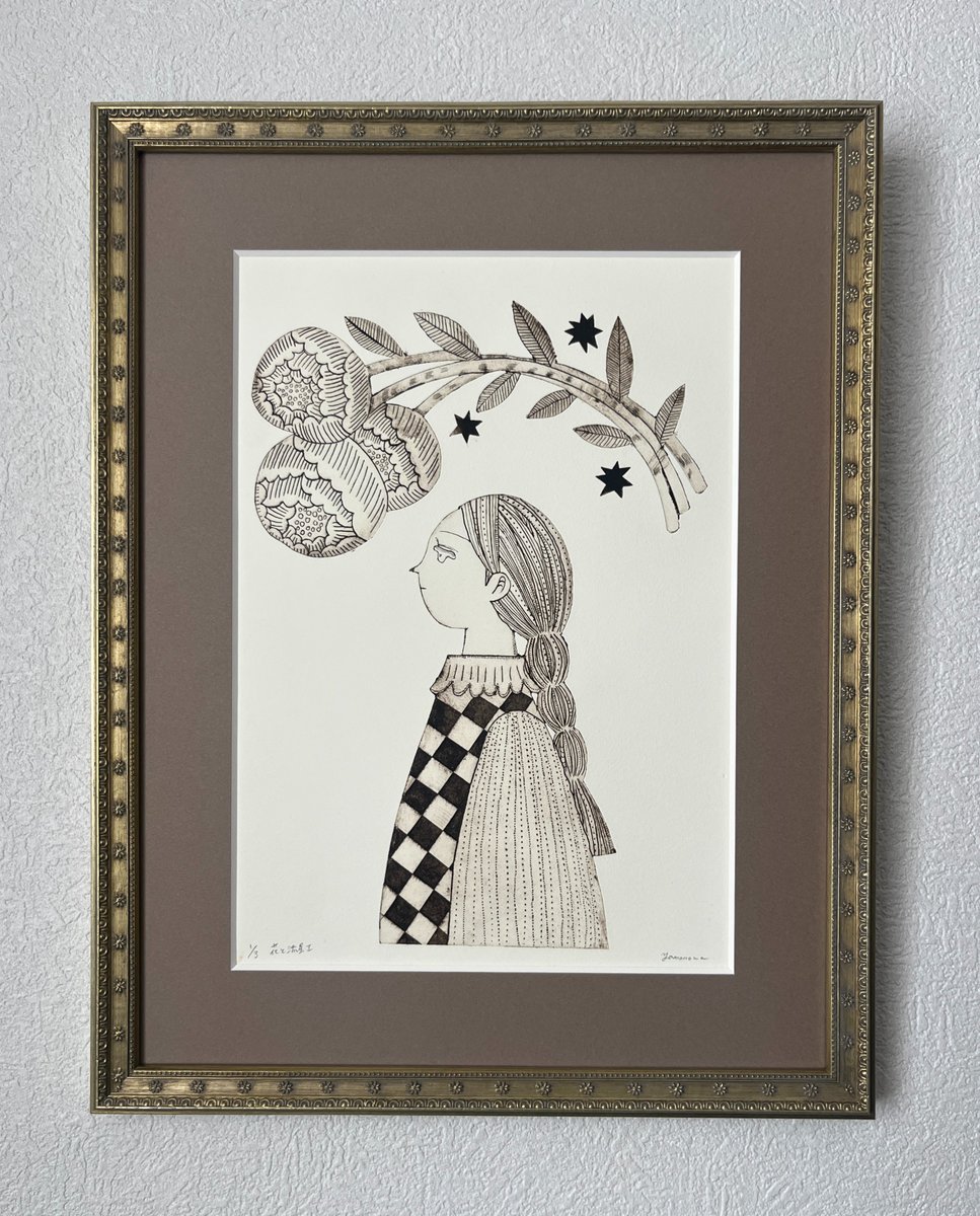 yama_nowa's tweet photo. 空想絵画博覧会では、小さな手彩色の銅版画を3点、紙版画を2点出品しています。紙版画はエディションがあまりとれなかった（途中で版が壊れました・・）のでもしかするとこの機会のみの展示になるかもしれません。こちらもどうぞよろしくお願いいたします。 https://t.co/oyHGoCQ7XY