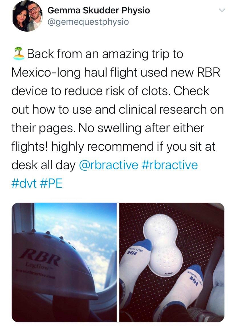 RBRactive's tweet photo. @BenObeseJecty just a quick tweet to say thank you for playing a part in sorting my recent, local issue out with the car park dictators. It means that I can now carry on raising awareness of Deep Vein Thrombosis, and saving lives from blood-clots. #WorkSafe #FlySafe #GameSafe https://t.co/HVtAse9tMe