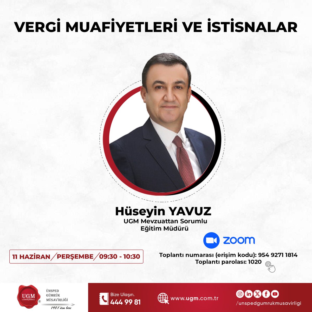 UNSPEDGM's tweet photo. Ünsped Gelişim Akademisi (UGA) koordinasyonunda 11 Haziran Perşembe günü 09:30-10:30 saatleri arasında "Vergi Muafiyetleri ve İstisnalar ” konulu webinar gerçekleşecektir.

https://t.co/uh44GjI4uR https://t.co/ZCI0zUCxRW