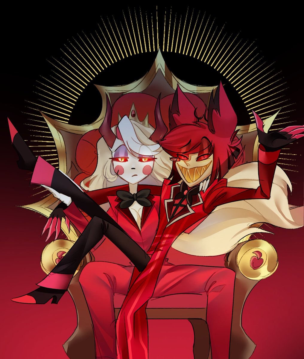 ArtOfKeromie's tweet photo. Here's my second collab with my besties muweheh 
@byefailisha
 and 
@sleptonmypencil
 
Took me awhile to finish but they're very patient  It's so fun doing the collabs with you guys 
#charlastor #radiobelle #hazbinhotelfanart https://t.co/eLi2Y8c2i5