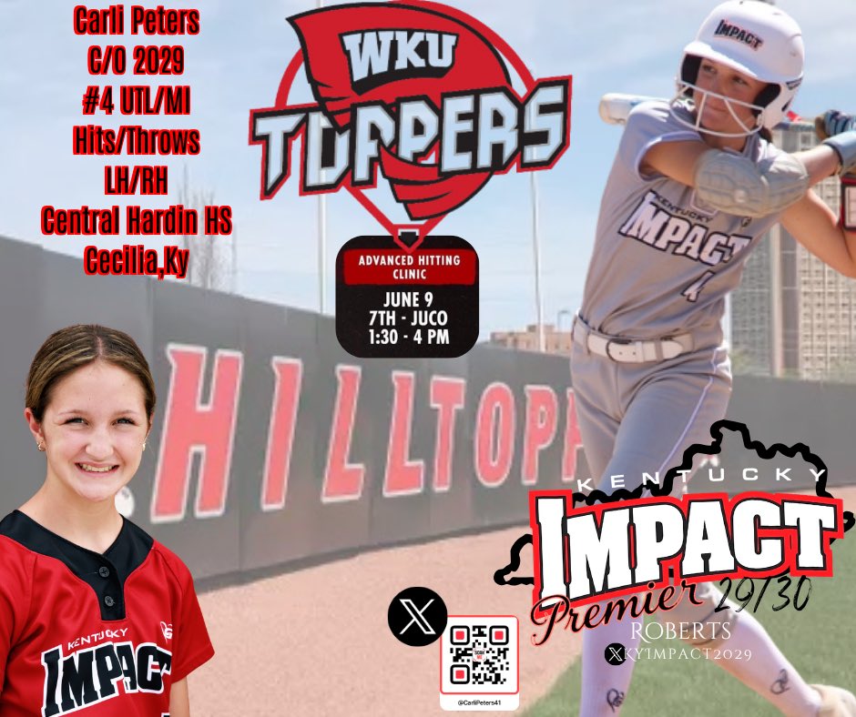 KyImpact2029's tweet photo. We have a couple of campers heading to @WKUSoftball elite hitting camp tomorrow! #MakeAnImpact @Reagan552011 @CarliPeters41 Work hard ladies! @AmyLTudor @KaylaBixel @LindseyWarick @SoftballDown @CoastRecruitsSB @CoastRecruits @TOP_D1RECRUITS @Softball https://t.co/1HgCEVViRw