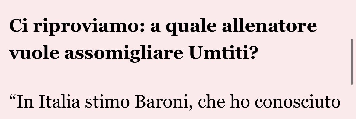 Trincheralovers's tweet photo. Benissimo il ritorno di Baroni in quanto sarebbe propedeutico all'eventuale arrivo dell'Allenatore che ci porterà il #PR1MO https://t.co/m5luOnS63H