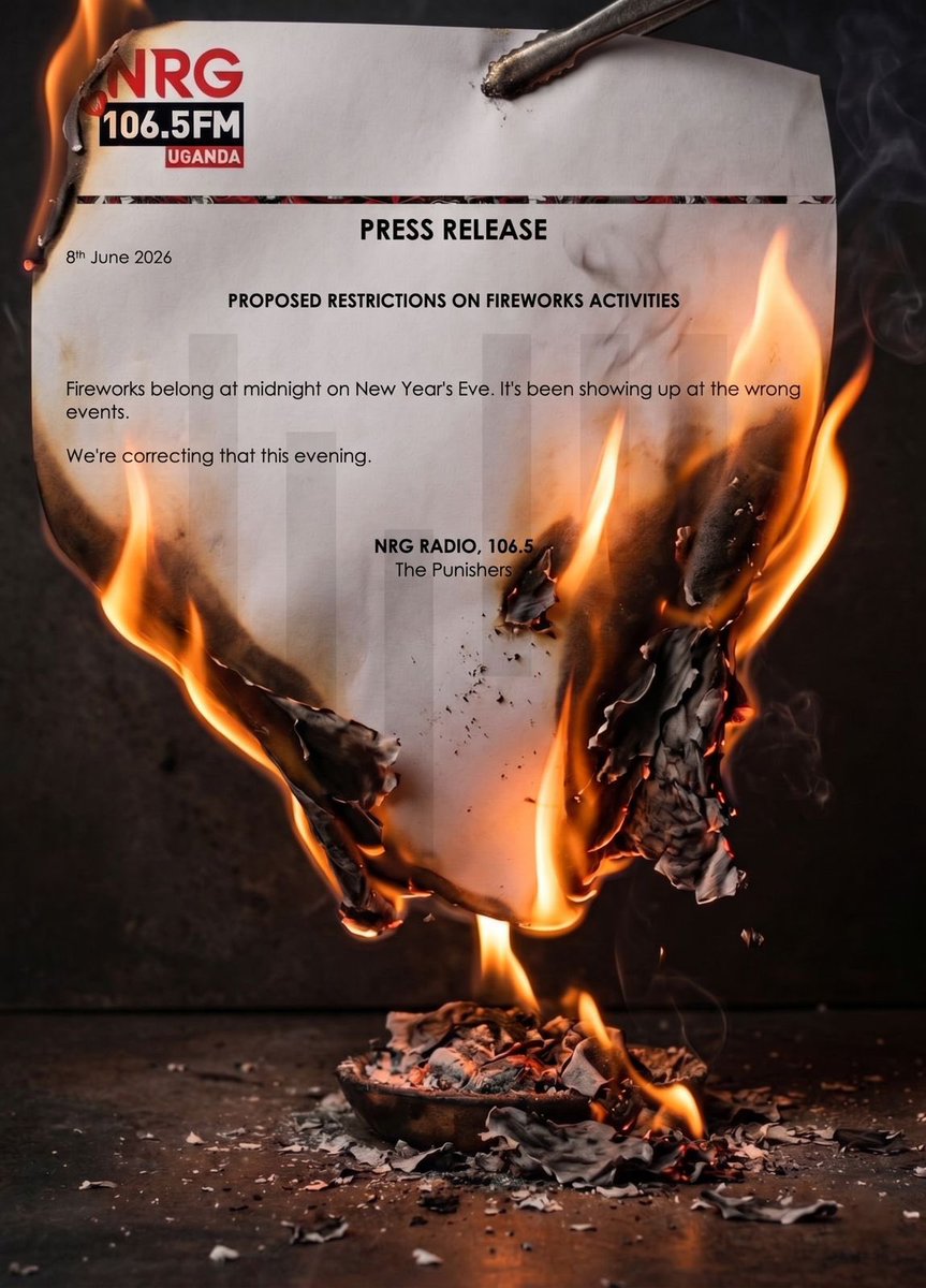 fwxUganda's tweet photo. We received the press release. Unfortunately, it caught fire before we could finish reading it🫤 https://t.co/FEDwk2TJpr