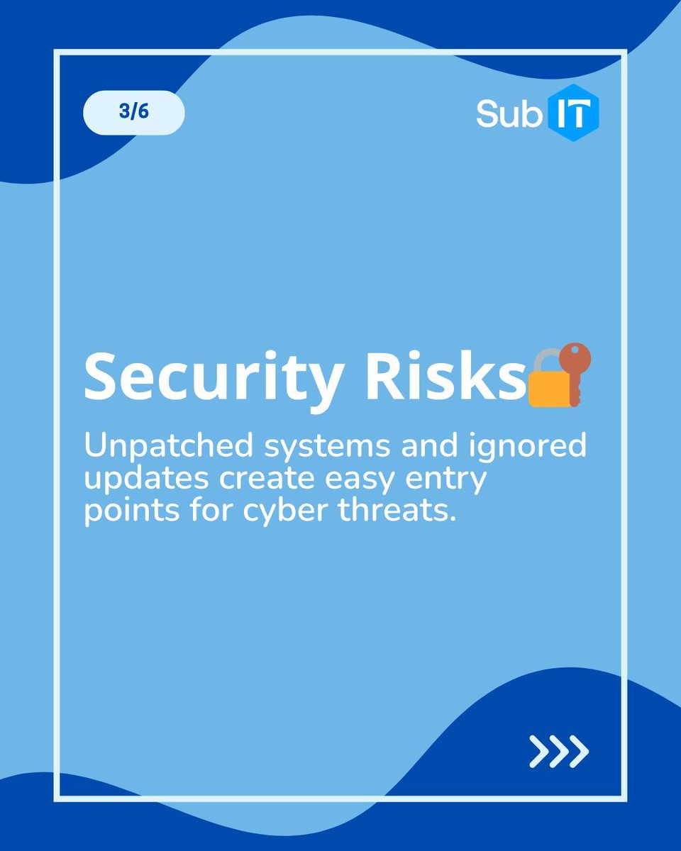 subIT_'s tweet photo. Small IT issues become expensive fast. ⏱️
Downtime, security risks, productivity loss, inefficiency.
Proactive IT maintenance prevents all of it. #SubIT #ITMaintenance #Cybersecurity https://t.co/K8HoAb8lNB