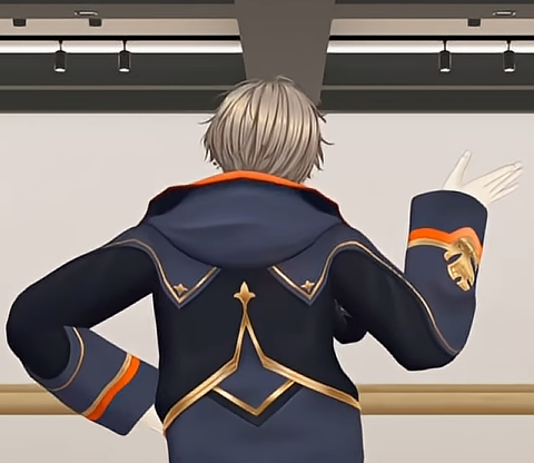 chima_33's tweet photo. 3Dのお陰でじっくり眺められる推しの後ろ姿
ちょっと首傾げてるの可愛すぎて
あとこのデザインの共通衣装はお袖が広め��ぶかぶか感があるのがホントに🎭に合ってて可愛い https://t.co/SWB66jLPJZ