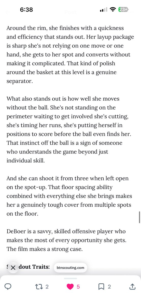 BriellaDeBoer1's tweet photo. Thank you very much @BTNScouting for the nice write up! https://t.co/cad0x9NOAq