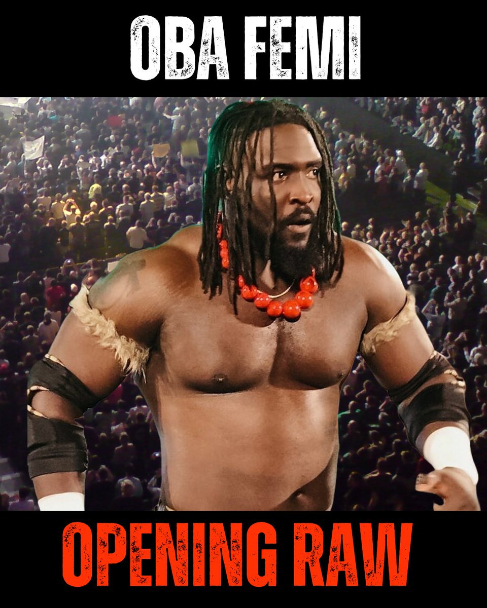 SuperKickShow's tweet photo. #WWE announced that Oba Femi will be starting off tonight’s #WWERaw in Paris today at 2PM EST. Femi advanced in the King of the Ring tournament last week so he’ll be sure to address that as well as his feud with Brock Lesnar. https://t.co/K4mqCV1Bg5