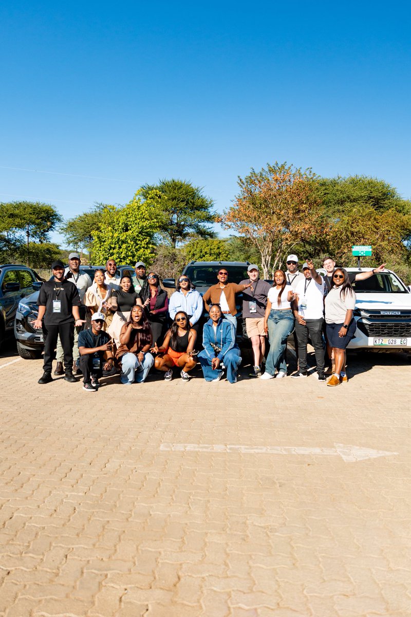 isuzusa's tweet photo. Day 7 highlights of the ISUZU D-MAX Launch. 

The 3-day road test to South Africa begins.  

Joined by content creators, we set off from Botswana in the new refined ISUZU D-MAX. Over the next three days they’ll put its capability.

#ISUZU #NewISUZUDMAX #DefinitelyABakkie https://t.co/ycsBiz3Jja