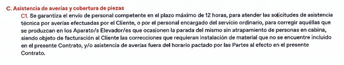 carlesyuste's tweet photo. Llevamos 42 horas a la espera que alguien venga a ver nuestro ascensor. Según el contrato “se garantiza el envío de personal competente en 12 horas”. 
Creo que @TKE_ES debería contratar más técnico para dejar de INCUMPLIR contratos. https://t.co/udQqv3vyMT