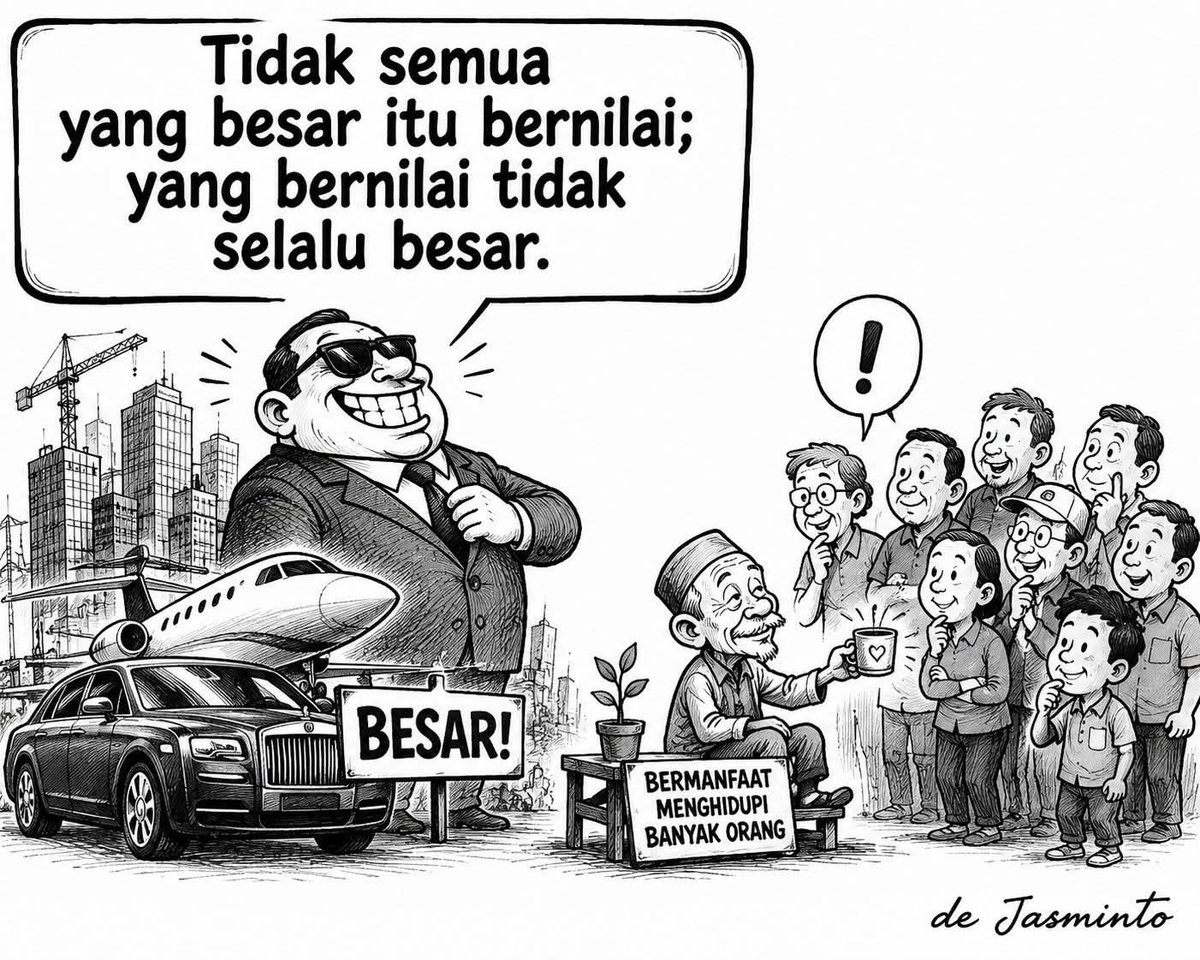 HERUPATRIA3's tweet photo. Sing gedhi durung mesthi mbejaji lan sing cilik bisa uga luwih becik tur resik https://t.co/JcxSRAXK7m