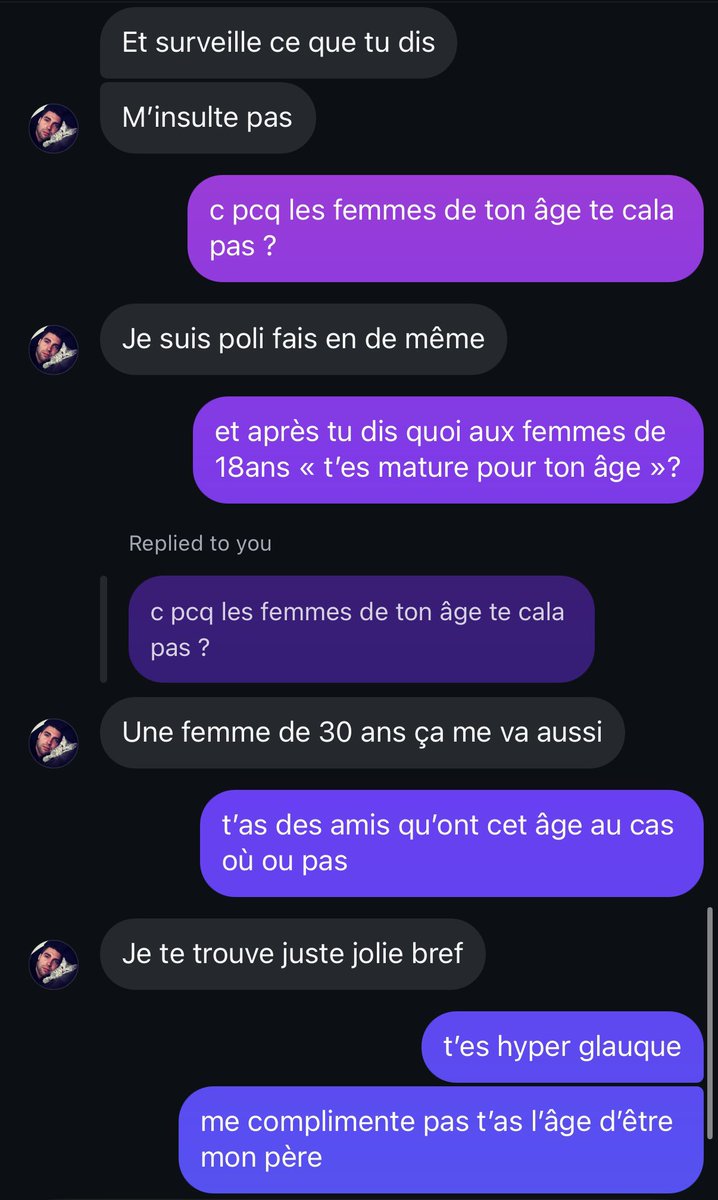 maoscript's tweet photo. puisque d’après lui c’est moi le problème + c ok une femme de 30ans lui convient ^^ https://t.co/JLSr3SRnru