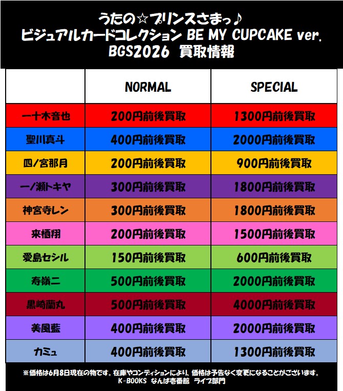 買取情報】 「うたの☆プリンスさまっ♪」 🧁ブロッコリーガールズ