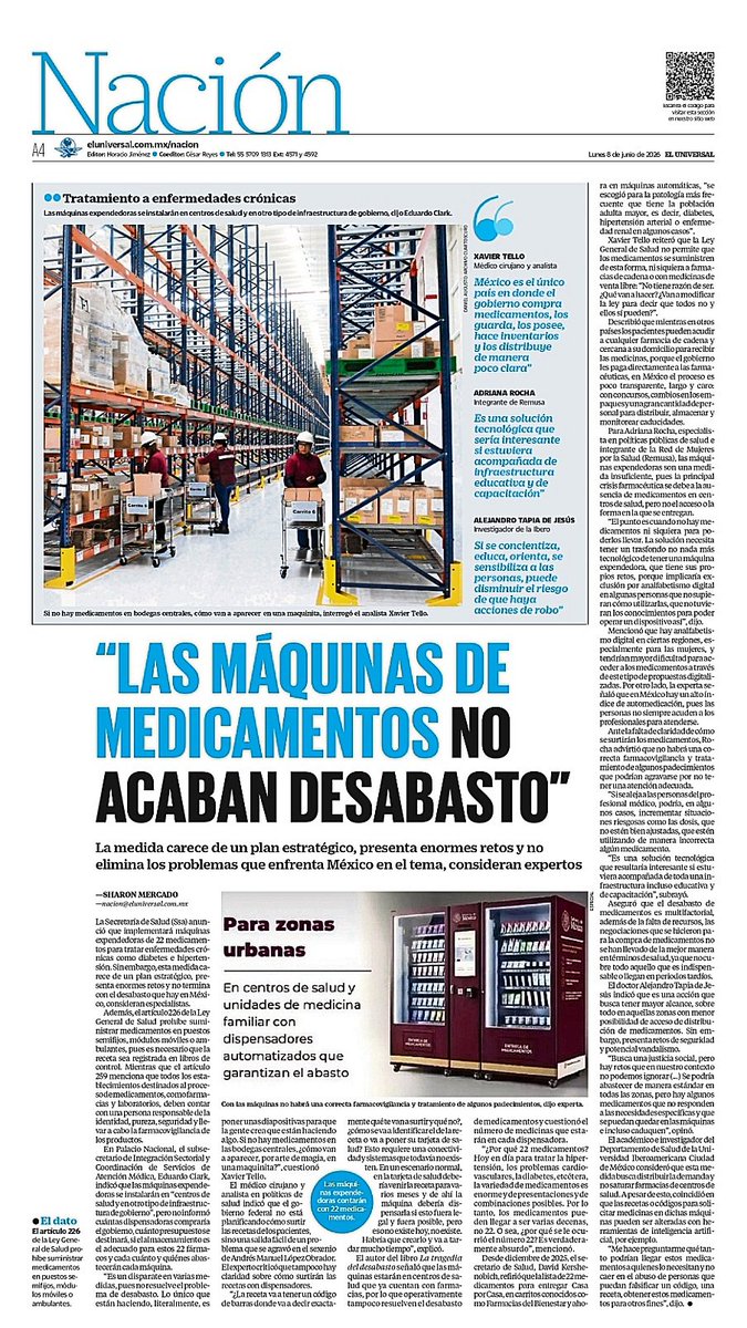 Melissa_Bely's tweet photo. ¡ Finjamos sorpresa !

Las máquinas expendedoras de medicinas otro FRACASO anunciado.

Van 7 años sin medicamentos, miles de pacientes sin tratamiento... y la solución es una máquina expendedora.

¿La van a supervisar el hijo de alguien también?

Heredaron el peor desabasto de medicamentos en décadas y su gran idea es poner máquinas expendedoras.

¿Y si simplemente... compraran medicamentos?