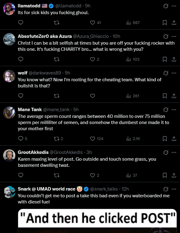 KileeSakazaki's tweet photo. I have never seen the FFXIV community so united before. How much of a dogwater take do you have to have to accomplish this? https://t.co/F1ZdhLUv43