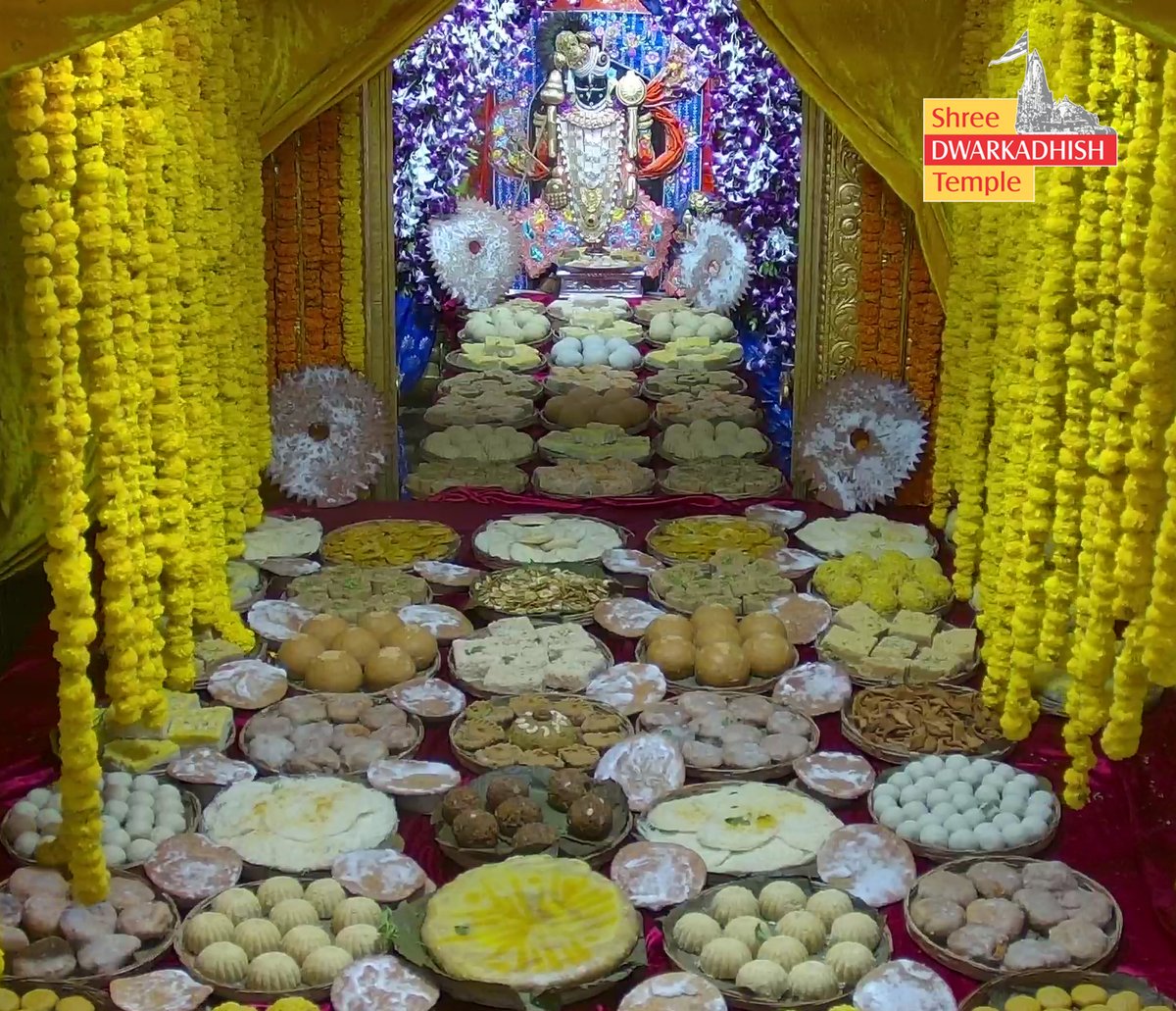 DwarkaOfficial's tweet photo. राजाधीराज द्वारीकाधीशजी के छप्पन भोग दर्शन 🙏🏻
श्री द्वारकाधीश मंदिर द्वारका,गुजरात
दिनांक :- 08/06/2026 सोमवार     

#dwarka #chappanbhog
#ShridwarikadhishmandirOfficial https://t.co/OMD9Zp735O