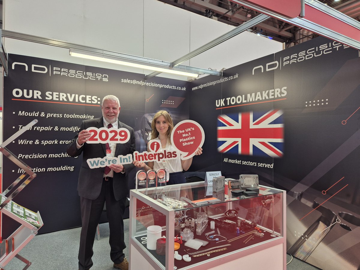 ndprecision's tweet photo. Thank you to everyone that came and saw us at Interplas last week, we really enjoyed meeting with you and discussing how we can support your projects.

Already looking forward to 2029!

#Interplas2026 #toolmakers #ukmfg #mouldtools #uktoolmaker https://t.co/xWP5cy1YPD