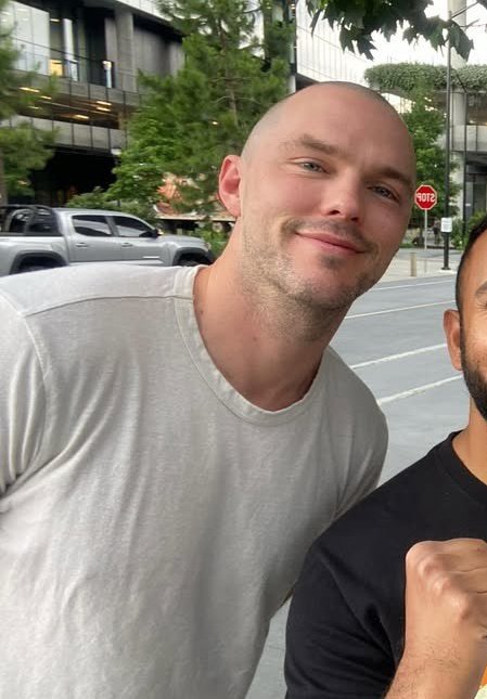 crowsmurders's tweet photo. he looks so good, we love u bald nick!! https://t.co/2GExGJflVO