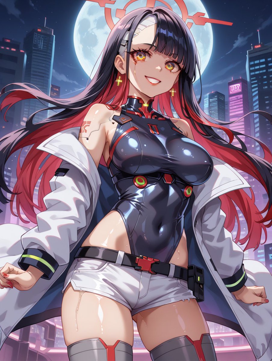 FallFor2D's tweet photo. Night City has a good ending, for once, pet

Me standing over you under this giant moon, glowing eyes full of victory while this tight latex clings to my body

You fought, you struggled and you lost so perfectly

Now you belong to me in this neon paradise.

Best. Ending. Ever.~♡ https://t.co/fllpW2XIp0