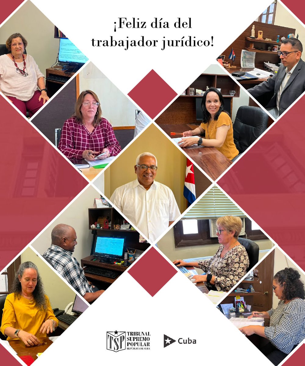 TSupremoCU's tweet photo. ⚖️ Nuestra sincera felicitación a los profesionales del  Derecho en 🇨🇺, de manera muy especial a los valiosos hombres y  mujeres de nuestro Sistema Judicial. Gracias por su entrega,  ética y compromiso con la justicia y la legalidad. ¡Su labor diaria  fortalece nuestra sociedad! https://t.co/RzebkB7HXr