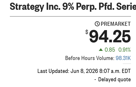 thepowerfulHRV's tweet photo. Today's announcement was credit-positive.

Strategy has the cash on hand to pay the dividend.

I would not be surprised to see $STRC trade back up to par by Friday, for some ATM action. https://t.co/pf1OOKvzp8