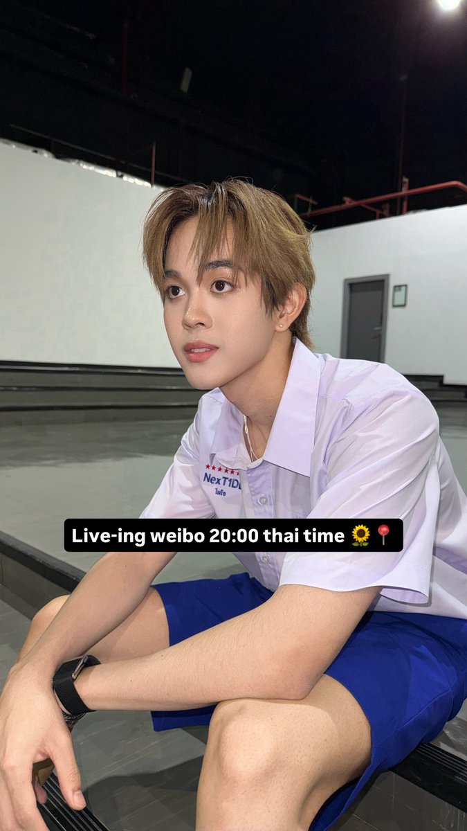 thio_official's tweet photo. THI-O LIVE ON WEIBO 20.00 (TH TIME) 🌻❤️

#THIOTHAMM 
#NexT1DE_THIO 
#NexT1DE https://t.co/XrexKUAPjt