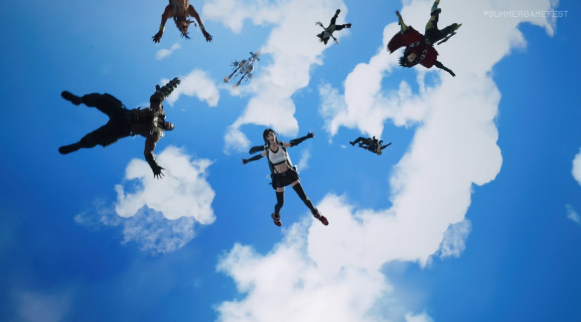ahiru026's tweet photo. FF7R3で「飛空艇が地上に降下できるとゲームとして破綻するためキャラクターが降下することになった」という話題で連想したこと https://t.co/MGfashtSS8