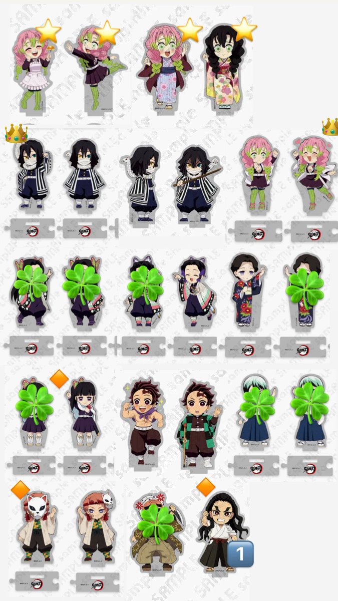i___nfp7's tweet photo. 【交換】鬼滅の刃 繋がるランダムアクリルスタンド ハンドメイド アクスタ

譲)画像1

求)画像2-3 or異種 伊黒/甘露寺
⭐️:柱稽古(🥞>🎀)&amp;刀鍛冶の甘露寺と交換のみ
⭕️:求の無印と交換優先
伊黒/甘露寺以外は各1求めています

名古屋お手渡しor郵送
検索からでもお気軽にお声がけください https://t.co/er2O9aZ5ME