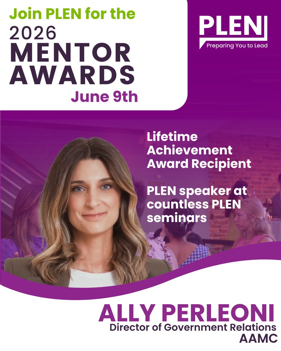 PLENNetwork's tweet photo. 💜💚 TUESDAY, JUNE 9TH --> Celebrate outstanding leaders in policy, support PLEN, and mingle with our sparkling crowd of policy insiders. 🎟️ Still available for the Mentor Awards at Station 4 in Downtown DC! 🔗 in bio. https://t.co/c6ymL2DtWC