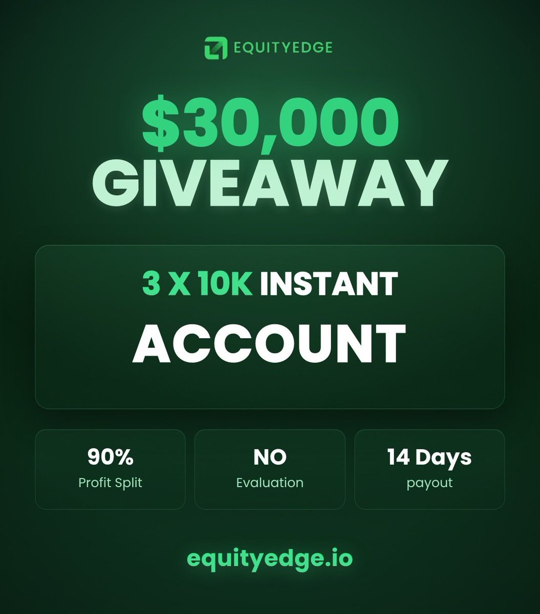 alhajiabdul__fx's tweet photo. 3 x 10k Instant account giveaway🎉

Giveaway Rules👇 

Follow @ZararEquityEdge  , @EquityEdgeUK  @alhajiabdul__fx

Like and retweet

Share proof in comments

Winners   72 hours https://t.co/oMYppEO6g6
