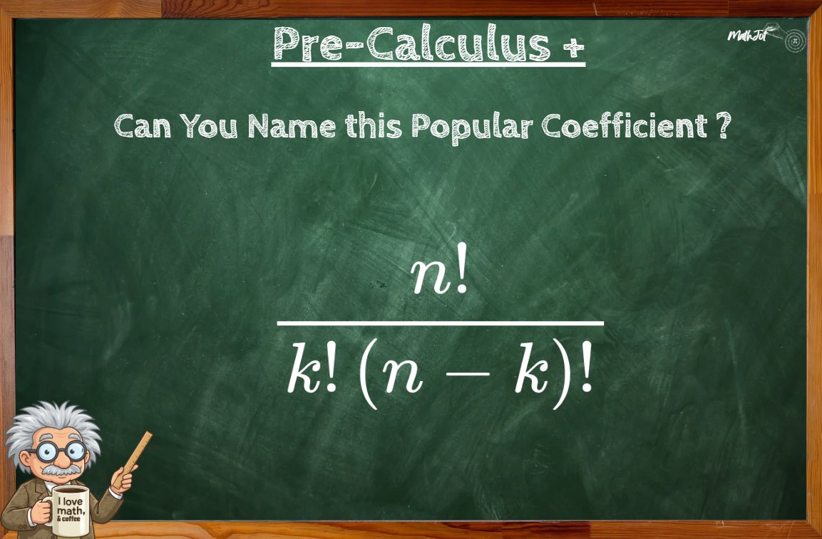 MathJot's tweet photo. Can you name this popular coefficient?🤔 https://t.co/pMUOuV8E40