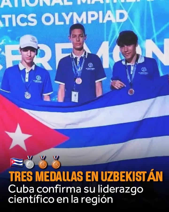EspeAzcuba's tweet photo. 🇨🇺🥈🥉🥉 ¡CUBA DOMINA A LATINOAMÉRICA‼️: 3 medallas en Uzbekistán y NADIE nos iguala!
Cuba vuelve a colocarse a la cabeza de Latinoamérica. El @GAzcuba felicita a los jóvenes talentos. #Cuba https://t.co/diD72BaumL