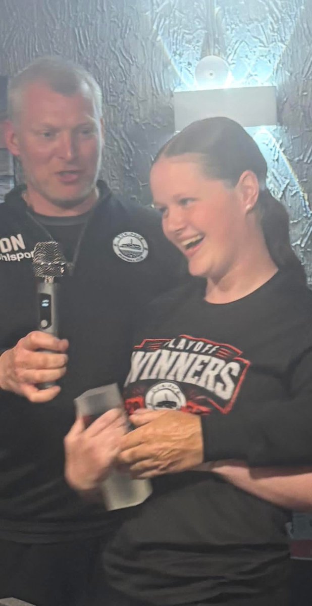 TheKitman14's tweet photo. proud dad again . With all the plaudits from other teams she never lets it go to her head . Started at 16 stepping up playing women’s football and here she is now 17 young player of the year and promoted to the championship . Future is bright for The Goalie and Dunipace ladies https://t.co/re2jrG1LaO
