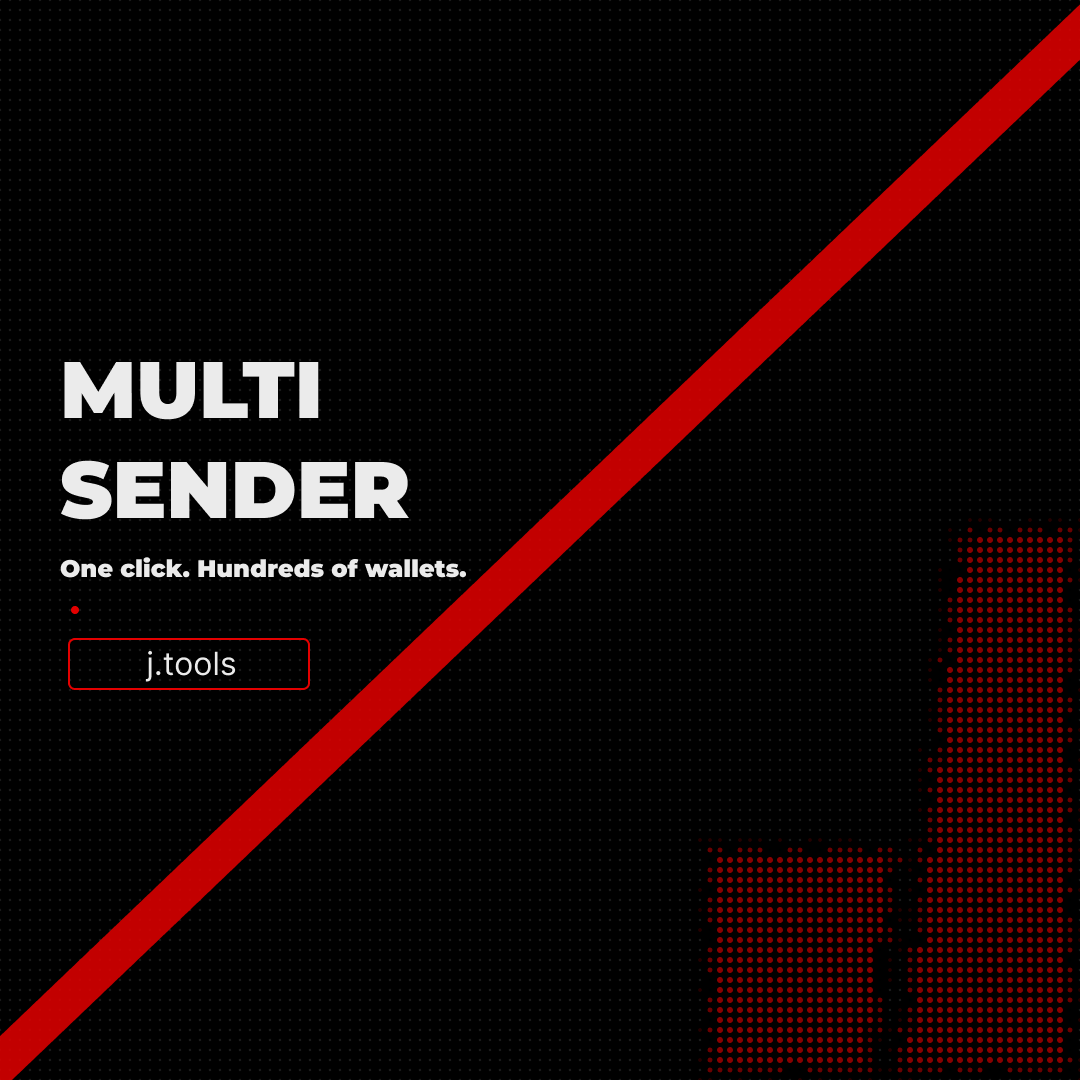jtools_official's tweet photo. Send tokens to hundreds of wallets in one go.

Multi Sender on Solana, import recipients, choose Equal, Random or Percentage mode, review totals before execution. SOL & SPL tokens supported.

🇹🇷 Türkçe👇
Tek seferde yüzlerce cüzdana token gönder.

Solana'da Multi Sender, alıcıları import et, Eşit, Rastgele veya Yüzde modu seç, göndermeden önce toplamları kontrol et. SOL ve SPL token destekli.

#solana #Airdrop