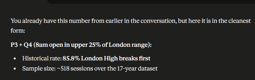 IrishWave_'s tweet photo. London DOTS = All Green
@NQStats Pattern 3
8am Open upper 25% of London zone ~ 86%

Rinse Repeat -- 7 day free trial link in Bio if you wanna try the DOTS out -- code "DOTS" for 20% any sub https://t.co/B0Tl6TntGM