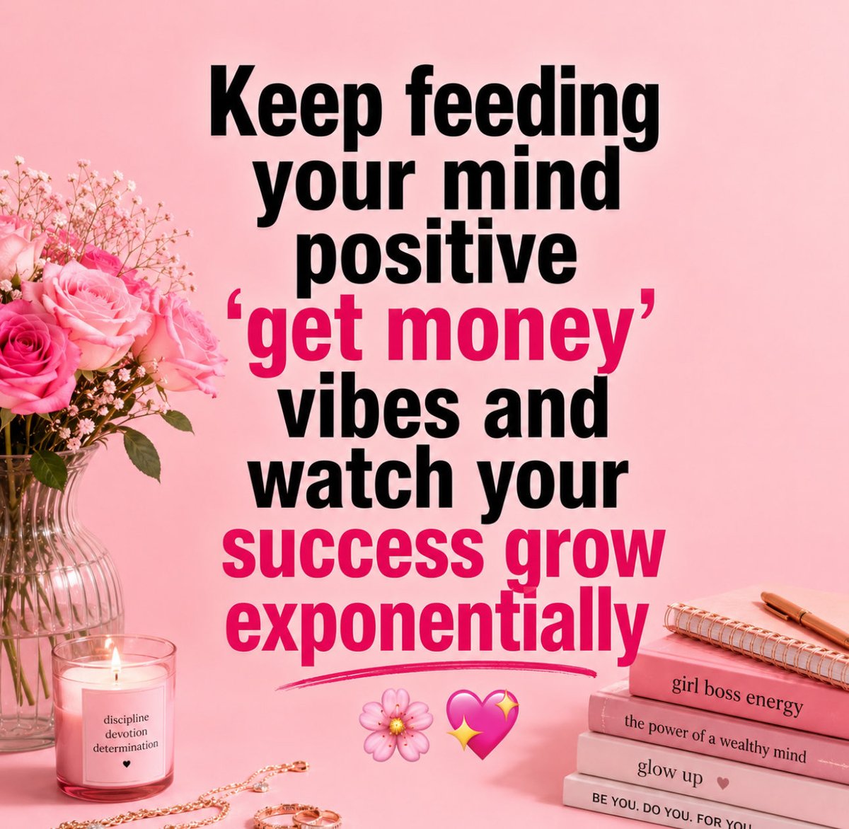 PinkPrivilege5's tweet photo. ✨ Keep feeding your mind those rich girl vibes &amp; watch your success bloom 🌸💖 https://t.co/hzySlGcdkg