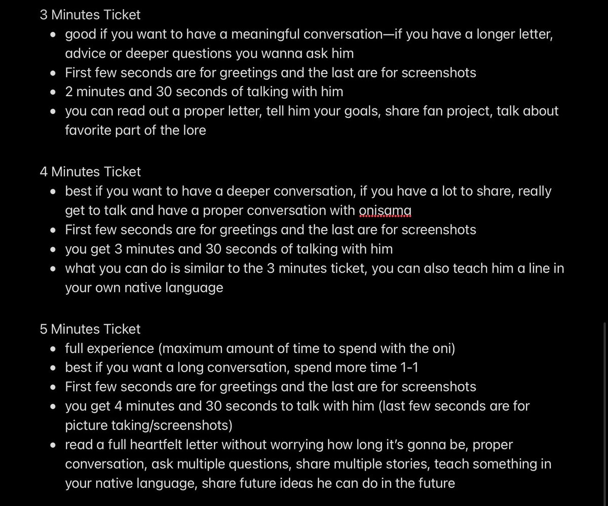karaavaldez's tweet photo. tried my best to compile Onisama’s discussion of his M&amp;G notes~ let me know if i missed anything!

this is just a guide if you’re still lost on what to do. always feel free to do whatever makes you comfortable and say anything you want to tell him 💙 #IKZendoji https://t.co/30TGapPIq8