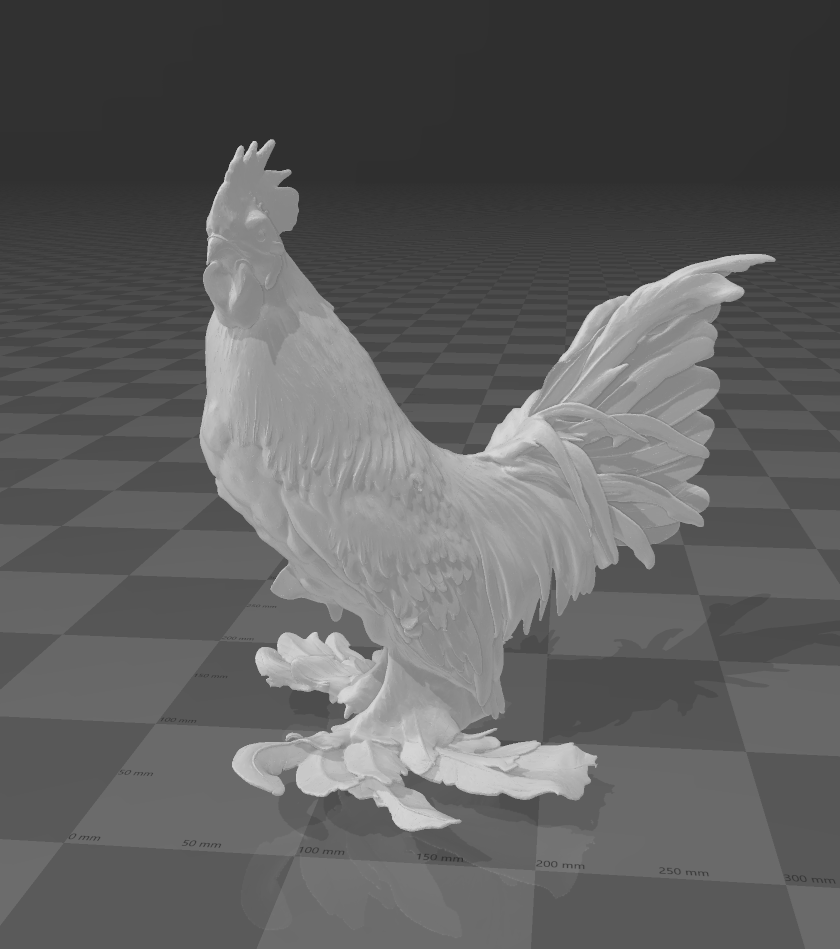 Quagmire9's tweet photo. Project finished. I did the 3D work from pictures, and printed on my @anycubic3dprint Photon M7 resin printer. My wife @LouBasil1428 Joined and filled the pieces and finished and painted the statue of her sadly passed Chicken Biscotti. https://t.co/3oFskXC97V