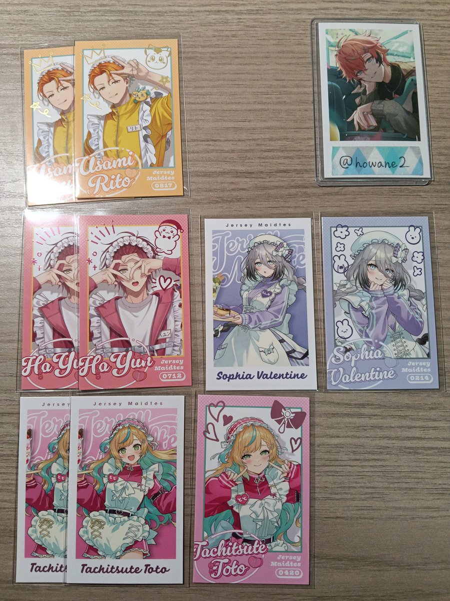 howane2's tweet photo. 【交換】にじさんじ Jersey Maidtes ボイスビジュアルカード　チップス ぎゃうるふ 　

【譲】画像1,2
【求】メイド→同種IDの方R1 or リトリン

★横浜手渡し、郵送(局留)
★リトリン含む方優先
★一部お声がけ中
★リトリンのご一読お願い致します🙇

お気軽にお声がけください！ https://t.co/ukW18KVZwN