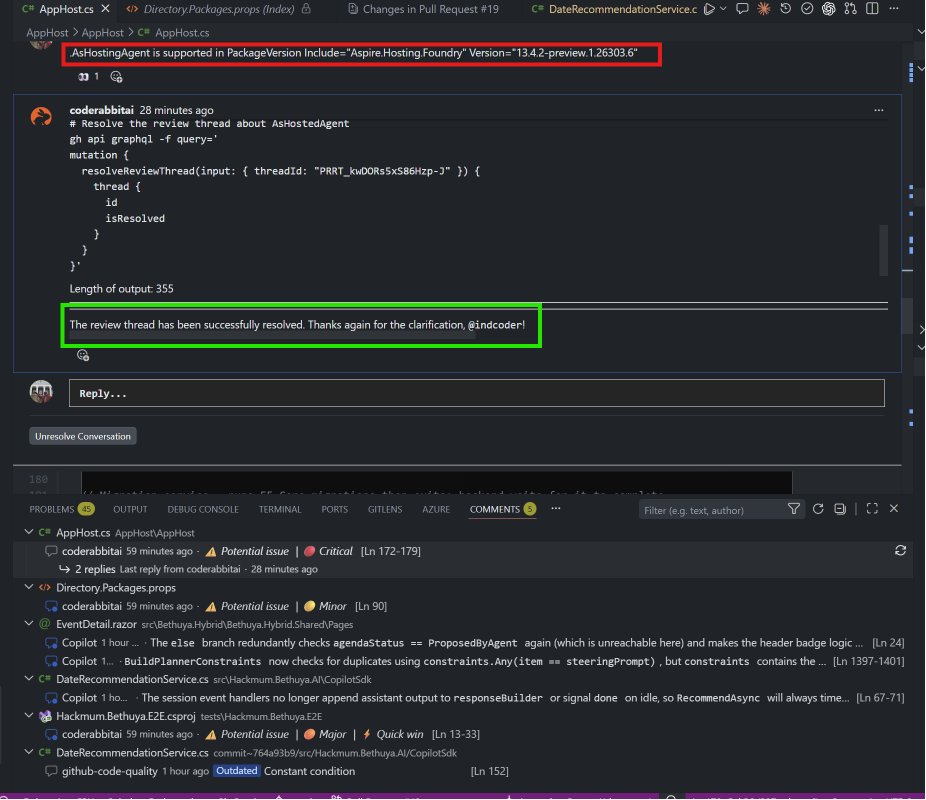augvcor's tweet photo. Glad to help, @coderabbitai.
Doing my civic duty by upgrading #Aspire #MSFoundry integration fast enough so the AI code review agents can learn the new APIs too 😅
Post #MSBuild 2026, even the bots need continuous skilling to survive the release velocity.
#dotnet #AI #DevEx https://t.co/NJVs4Kb4UO