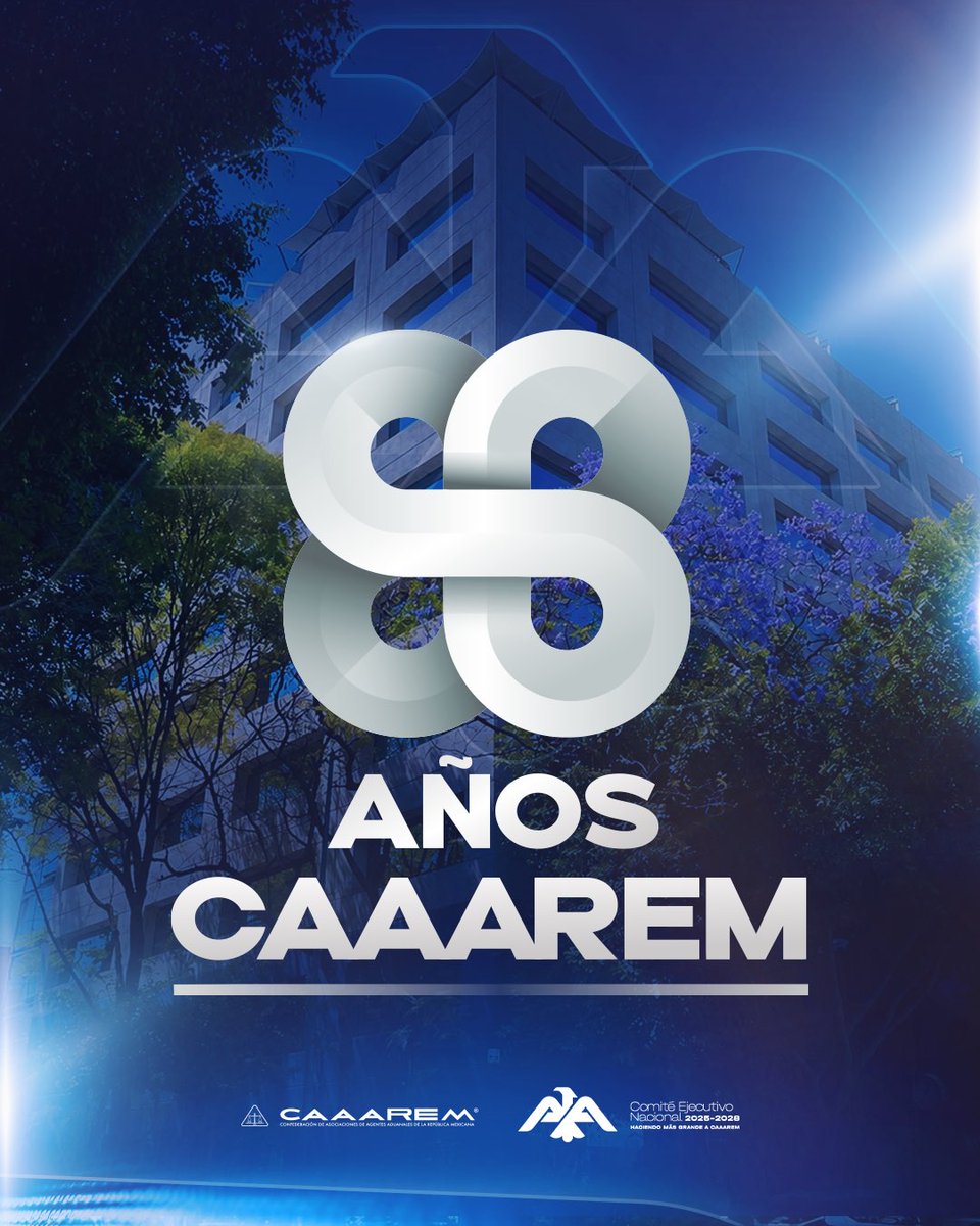 CAAAREM's tweet photo. 88 años de historia, compromiso y evolución.

88 años de trabajo conjunto, liderazgo, visión y compromiso con México. Un camino construido por generaciones de Agentes Aduanales que, con profesionalismo y vocación, han fortalecido el comercio exterior y contribuido al desarrollo de nuestro país.

Gracias a quienes han formado parte de este legado y continúan construyendo el futuro de nuestra Confederación.

88 años haciendo más grande a #CAAAREM. 🇲🇽

#88AñosCAAAREM #HaciendoMásGrandeACAAAREM🇲🇽