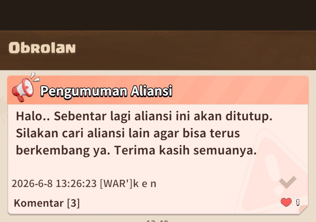 swetderem's tweet photo. Akun, aliansi, server semuanya beda yang sama cuman waktu bubarnya aja.
Harus banget ya ini bubarnya barengan di hari dan waktu yang hampir bersamaan ini(?)😭
Sedih sih tapi gimana lagi ini cuman game
#dws https://t.co/lhjpte4V3M