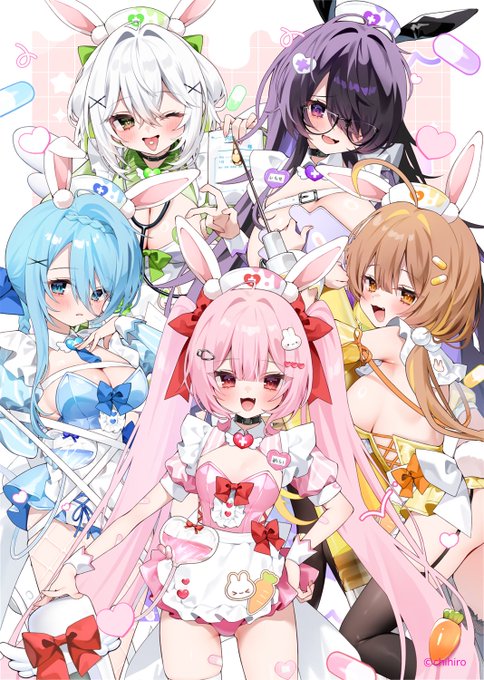 ⟡ ˚ ₊ ꒰ა 「いや、そうはならんやろ」 ໒꒱ ₊ ˚ ⟡ バニーナース参上 あなたはどの娘に看病してもらう…?( ՞ o̴̶̷̤ ̫ o̴̶̷̤ ՞ )